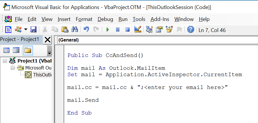 where is the send button in outlook