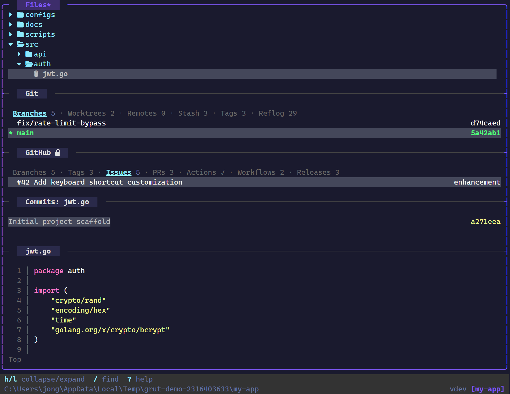 "File explorer with syntax-highlighted preview pane"