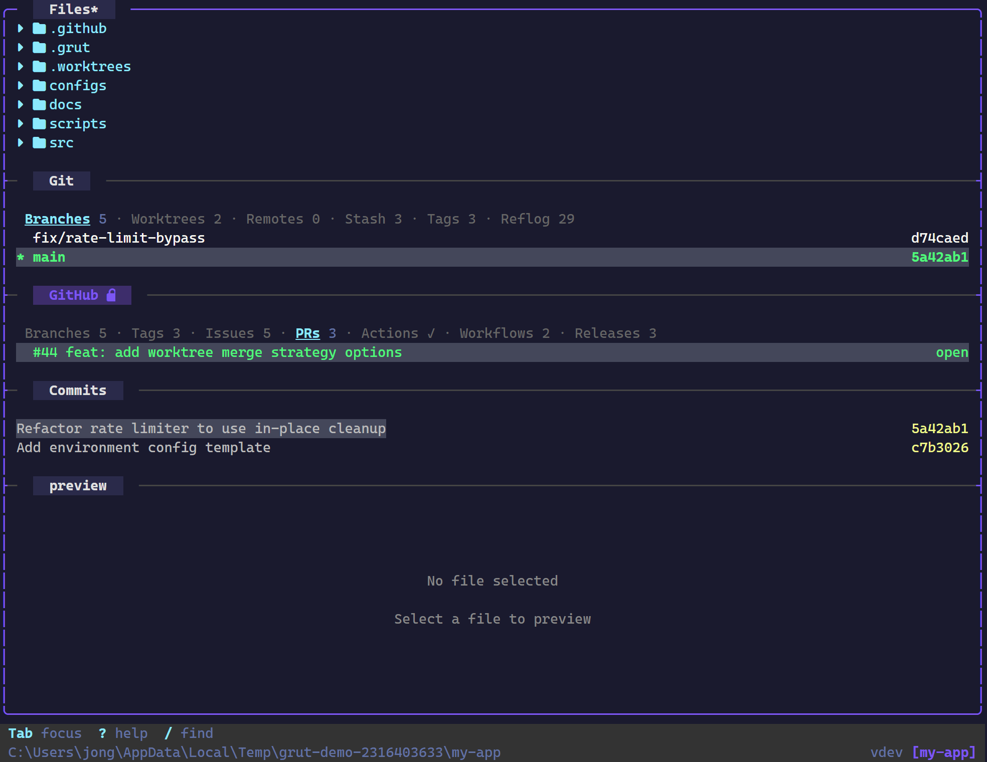"GitHub pull requests panel"
