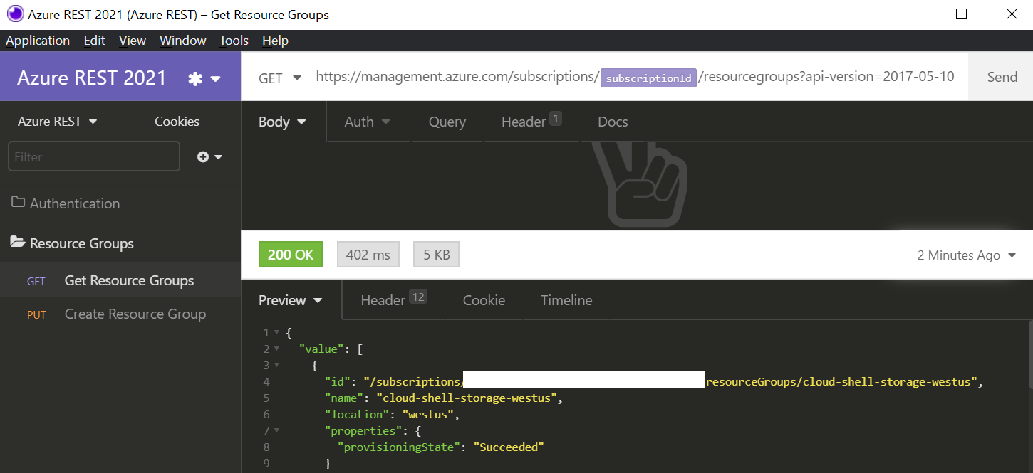 "Get Resource Groups"