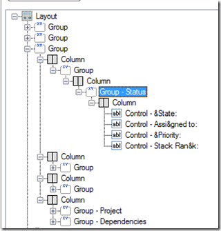 How to force TFS Work Item layout groups to consume the minimal amount ...