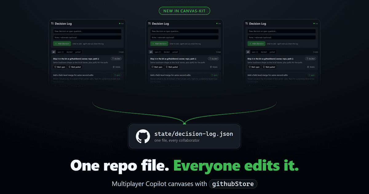 Make a Copilot Canvas Multiplayer with a GitHub Repo